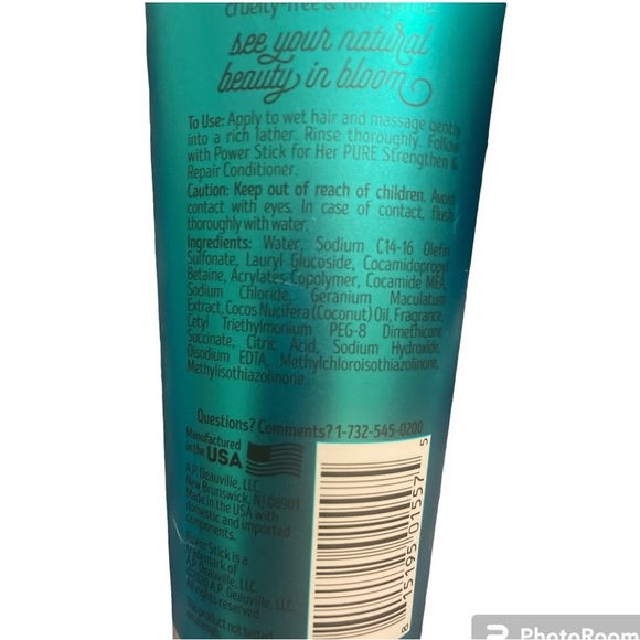 Power Stick Pure Strengthen & Repair Shampoo, Coconut Oil & Geranium Oil 6.5 oz - Picture 4 of 6